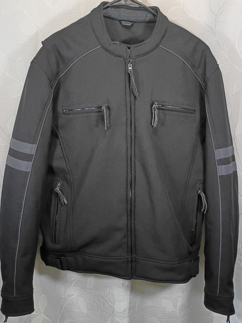 Interstate Leather Softshell Motorcycle Riding Jacket Removable Liner Large